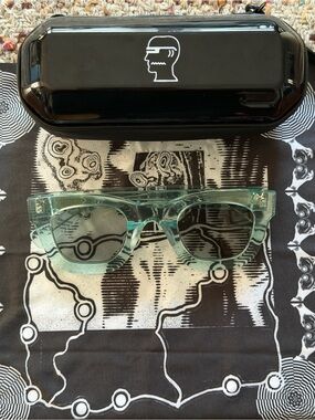 Brain Dead Transparent Mint Green Cat-Eye Sunglasses